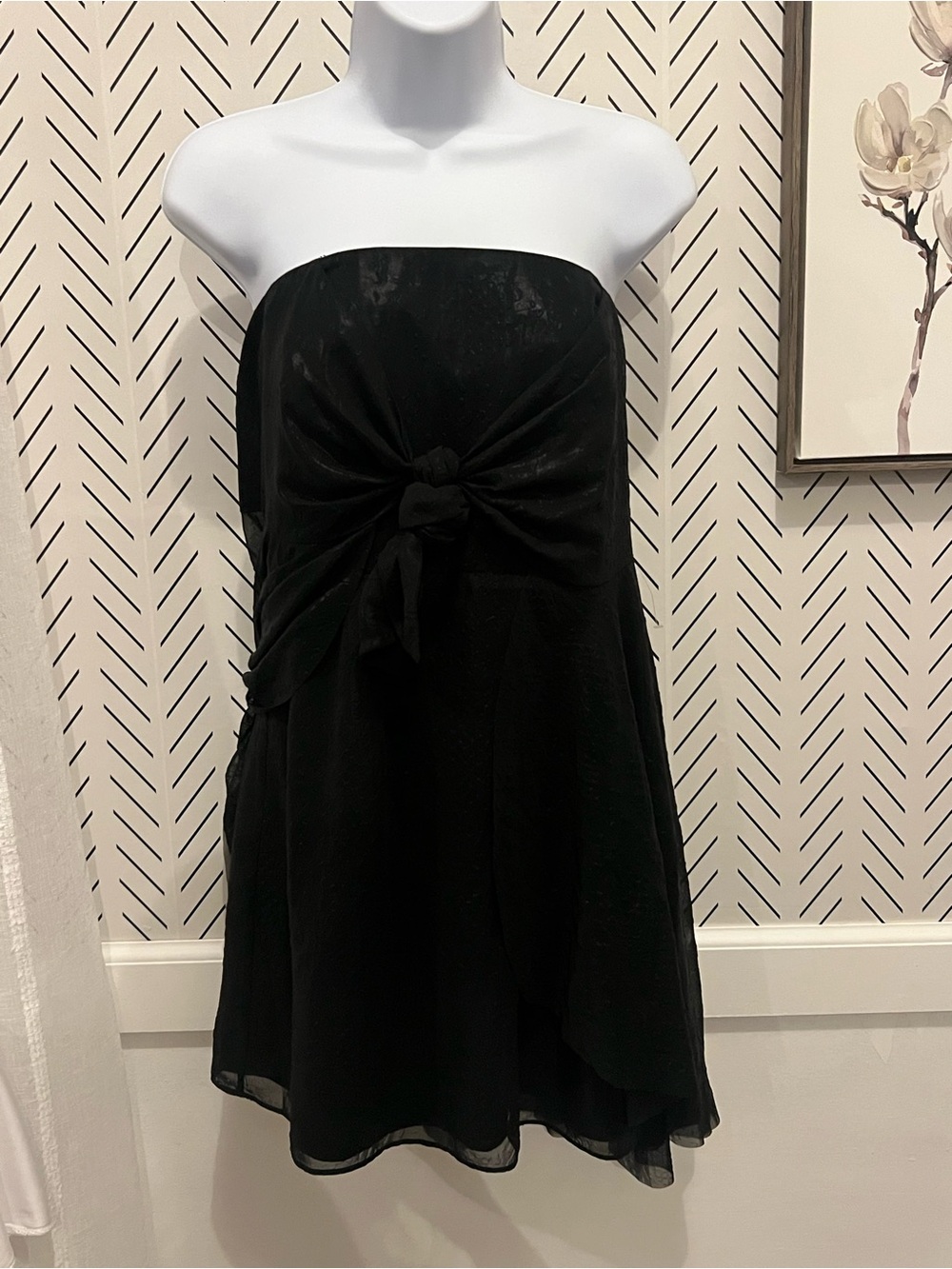 Free People “Good for You” Strapless Tie-Front Mini Dress – Size 8